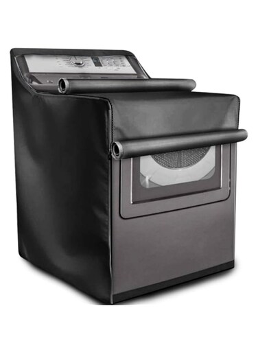 Cusco Washing Machine Cover, Top Load Washer Dryer Cover, Household Balcony Waterproof Dustproof Sunscreen Washing Machine Cover Laundry Dryer Covers(Black)