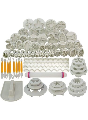 Rness 68pcs Fondant Cake Decoration Tools Kit Sugar craft Icing Mold Mould Cutters Bake ware