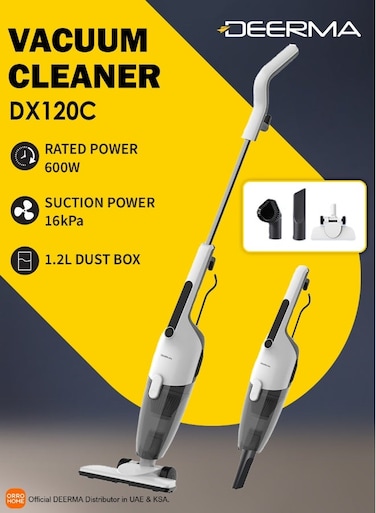 Deerma DX120C Handheld Vacuum Cleaner, Multi-function Household Vacuum Cleaners 600W 15000Pa Silent Strong Suction Home Aspirator Dust
