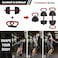 ULTIMAX 30Kg Adjustable 7-in-1 Dumbbell Set &ndash; Free Weights with Connecting Rod   Converts to Barbell, Kettlebell &amp; Push-Up Stand for Home &amp; Office Gym