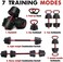 ULTIMAX 10Kg Adjustable 7-in-1 Dumbbell Set &ndash; Free Weights with Connecting Rod   Converts to Barbell, Kettlebell &amp; Push-Up Stand for Home &amp; Office Gym