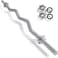 ULTIMAX Curved Chrome Steel Curl Bar &ndash; Threaded Weightlifting Bar with Collars for Biceps &amp; Triceps Workouts