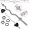 ULTIMAX Curved Chrome Steel Curl Bar &ndash; Threaded Weightlifting Bar with Collars for Biceps &amp; Triceps Workouts