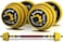 ULTIMAX 20KG Dumbbell &amp; Barbell Set &ndash; Adjustable Weights Pair with Connecting Rod for Home &amp; Gym Workouts