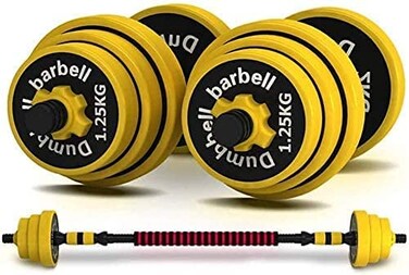 ULTIMAX 30KG Dumbbell &amp; Barbell Set &ndash; Adjustable Weights Pair with Connecting Rod for Home &amp; Gym Workouts