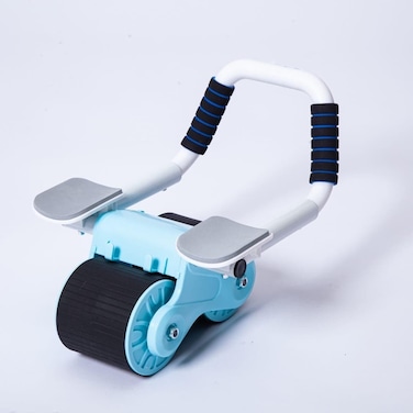 ULTIMAX Rebound Abdominal Wheel - Ab Roller for Abs &amp; Core Workout - Non-Slip Double Wheels with Elbow Support &amp; Knee Pad for Home Fitness - Blue