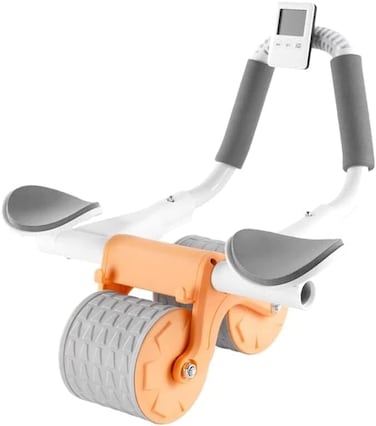 ULTIMAX Automatic Rebound Ab Roller with Elbow Support &amp; Digital Counter   Core Workout Equipment for Women &ndash; Abdominal &amp; Core Strength Training Tool