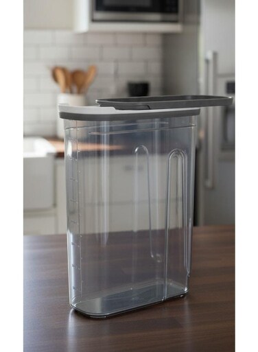 LIFE Airtight Meal Prep Box 2700ml Transparent Gray   Large BPA Free Storage Container with Locking Lid