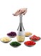 VAODO Food Chopper, Manual Stainless Steel Chopper, Hand Bowling Ball Garlic Chopper Kitchen Gadget, Professional, Easy to Chop Garlic, Onion, Pepper, Fruits, Vegetables