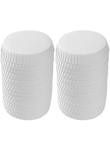 KISSHAKE 100 PCS Disposable Paper Cup Cover Hot Cup Lid Recycled Drinking Lid Coffee Cup Cover for Cafe Hotel KTV Bars, Paper Covers for Glassware, 3.15 Inches Diameter White Paper Cup Lids