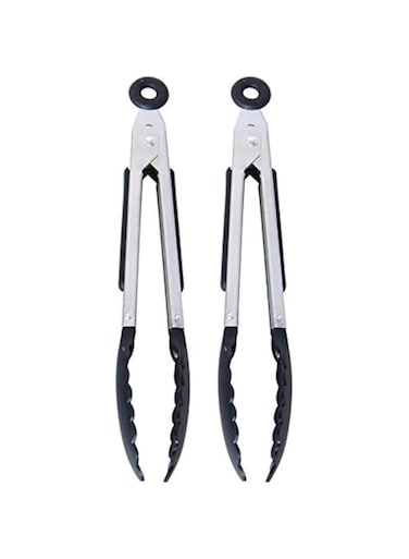Farberware Classic Mini Nylon Tipped Tongs, Set Of 2, Black