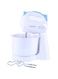 Krypton Hand Mixer with Bowl, 2.3 Liters, White/Blue