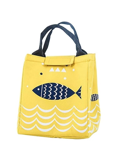 Thickened Aluminum Foil Outdoor Portable Insulated Lunch Bag - Cute Little Fish Pattern