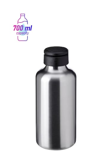 bottle, stainless steel/black0.7 l