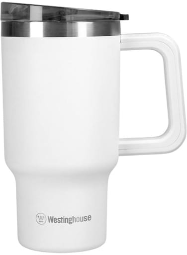 USA 32oz/946ml Double-Wall Stainless Steel Insulated Tumbler   BPA-Free Reusable Cup for Coffee, Water, Iced Tea &amp; More   6 hrs Hot &amp; 9 hrs Cold   Ideal for Indoor &amp; Outdoor Use   White