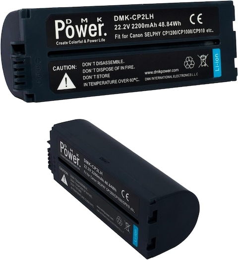 DMK Power DMK-CP2LH Battery Pack 22.2V 2200mAh 48.84Wh Compatible with Canon Compact Photo Printer SELPHY CP910 CP1000 CP1200 CP1300 Etc. Black