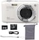 COOPIC C600 White HD Digital Camera with 16GB SD Card, 58MP, 4K Video, Ideal for Travel, Vlogging, and Creative Photography