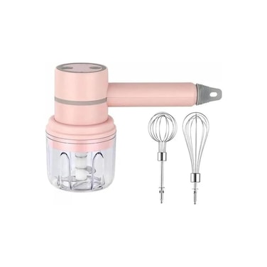 3-in-1 wireless chopper, cutter, mixer. Rechargeable food processor for fast, easy kitchen prep