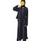 Velvet Aura Women&rsquo;s 4-Piece Abaya Set &ndash; Size 58 Long Sleeve Maxi Dress with Inner, Gown, Belt &amp; Hijab   Modest Islamic Muslim Wear for Eid, Ramadan, Prayer &amp; Daily Use