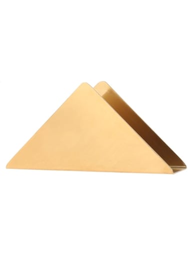 Gold Napkin Holder Stainless Steel Tissue Dispenser Paper Towel Holder for Bar, Kitchen Restaurant Countertop Dining Table Wedding Party Supplies (Triangle)