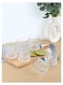 Embossed Old Fashioned Whiskey Glasses - Durable 300ml Glass Tumbler for Cocktails, Water, Juice, Beer, Wine-Special Edition Glassware Set, Dishware, Dishwasher Safe
