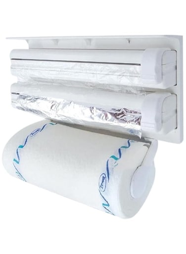 Dubai Gallery 3-Layer Food Wraps And Tissue Dispenser White