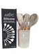 12 Pieces Heat Resistant Non-Stick Silicone Cooking Utensil Set Beige