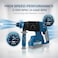 Auto Family 21V Lithium-Ion Power, 1100 RPM   4400 BPM, 3 In One (Drill, Hammer, Chisel) Brushless Cordless Drill Set, Double Battery Power Kit with Charger, Rechargeable