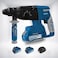 Auto Family 21V Lithium-Ion Power, 1100 RPM   4400 BPM, 3 In One (Drill, Hammer, Chisel) Brushless Cordless Drill Set, Double Battery Power Kit with Charger, Rechargeable