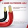 Auto Family 1000AMP - 2.5Meter Car Battery Jumper Cables &ndash; Booster Cables with Copper Clamps, Heavy Duty, Ideal for SUV, Truck, Petrol &amp; Diesel Engine, Insulated Clamps