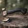Auto Family Compact Hand Axe with Wooden Handle &ndash; Camping Hatchet Chopping Axe with Leather Sheath for Wood Splitting, Survival Tactical Axe, Outdoor Bushcraft (Vintage Axe)