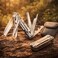 Auto Family Stainless Steel Multi Tool Pliers &ndash; Heavy Duty Multitool with Knife, Saw, Screwdrivers &amp; Wire Cutter &ndash; Compact Folding Survival Tool for Camping, Hiking, Fishing &amp; EDC Gear (Tool 2)