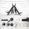 Auto Family Stainless Steel Multi Tool Pliers &ndash; Heavy Duty Multitool with Knife, Saw, Screwdrivers &amp; Wire Cutter &ndash; Compact Folding Survival Tool for Camping, Hiking, Fishing &amp; EDC Gear (Tool 4)