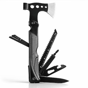 Auto Family Stainless Steel Multi Tool Pliers &ndash; Heavy Duty Multitool with Knife, Saw, Screwdrivers &amp; Wire Cutter &ndash; Compact Folding Survival Tool for Camping, Hiking, Fishing &amp; EDC Gear (Tool 7)