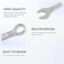 Auto Family 8pcs - 6-19mm Metric Combination Wrench Set &ndash; Steel Spanner Set with Roll Up Storage Pouch &ndash; Professional Open &amp; Box End Hand Tools for Auto Repair, Garage &amp; Home Use