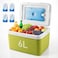 Auto Family 6L Insulated Cooler Box with Ice Packs &ndash; Portable Ice Chest for Camping, Picnic &amp; Outdoor Travel, Leakproof Food &amp; Beverage Storage Cooler