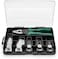 Auto Family 6Pcs Socket Wrench Set with Ratchet Handle &ndash; Steel Socket Tool Kit with Extension Bars, Universal Joint &amp; Metal Storage Case