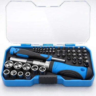 Auto Family Screwdriver Bits Multi-Bit Screwdriver Set with Magnetic Holder &ndash; Compact Repair Tool Kit with Interchangeable Bits for Electronics, Home Repair, DIY &amp; Maintenance