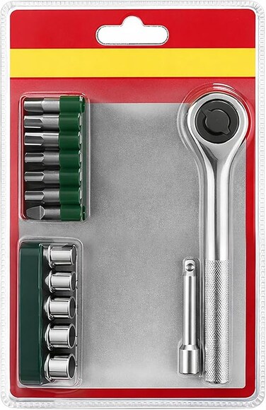 Auto Family 15Pcs Multi-Bit Screwdriver Set with Magnetic Holder &ndash; Compact Repair Tool Kit with Interchangeable Bits for Electronics, Home Repair, DIY &amp; Maintenance