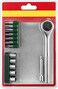 Auto Family 15Pcs Multi-Bit Screwdriver Set with Magnetic Holder &ndash; Compact Repair Tool Kit with Interchangeable Bits for Electronics, Home Repair, DIY &amp; Maintenance