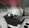 Auto Family Car Armrest with Cup Holder, USB Charging &amp; Laser Star Light &ndash; Multi-Function Center Console Organizer, PU Leather Armrest Cushion with Storage, Cup Holders (Black)