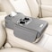 Auto Family Car Armrest Heightening Pad with Cup Holder &amp; Tissue Box &ndash; PU Leather Center Console Organizer, Car Seat Armrest Cushion with Storage Pocket for Drinks (Grey)
