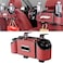Auto Family Car Back Seat Organizer with Cup Holders &amp; Tissue Box &ndash; Headrest Mounted Car Storage Tray, Backseat Organizer with Drink Holders, Phone Slot &amp; Storage Box (Red)