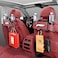 Auto Family Car Back Seat Organizer with Cup Holders &amp; Tissue Box &ndash; Headrest Mounted Car Storage Tray, Backseat Organizer with Drink Holders, Phone Slot &amp; Storage Box (Red)