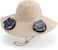 Auto Family Solar Fan Sun Hat for Men &amp; Women &ndash; Wide Brim Outdoor Fishing Hat 2 Solar Powered Fans, Breathable UV Protection Outdoor Hat for Hiking, Fishing, Gardening, Camping (Biege)