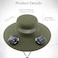 Auto Family Solar Fan Sun Hat for Men &amp; Women &ndash; Wide Brim Outdoor Fishing Hat 2 Solar Powered Fans, Breathable UV Protection Outdoor Hat for Hiking, Fishing, Gardening, Camping (Olive Green)