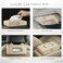 Auto Family Car Tissue Box Holder with Clock &ndash; PU Leather Dashboard Tissue Dispenser, Napkin Holder Organizer for Car Interior, Console or Dashboard Storage (Beige)