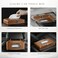Auto Family Car Tissue Box Holder with Clock &ndash; PU Leather Dashboard Tissue Dispenser, Napkin Holder Organizer for Car Interior, Console or Dashboard Storage (Brown)