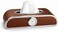 Auto Family Car Tissue Box Holder with Clock &ndash; PU Leather Dashboard Tissue Dispenser, Napkin Holder Organizer for Car Interior, Console or Dashboard Storage (Coffee Brown)