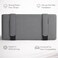 Auto Family Car Sun Visor Tissue Holder Organizer with Card Slots &amp; Pen Holder &ndash; PU Leather Multifunction Auto Tissue Box, Vehicle Napkin Dispenser (Grey)